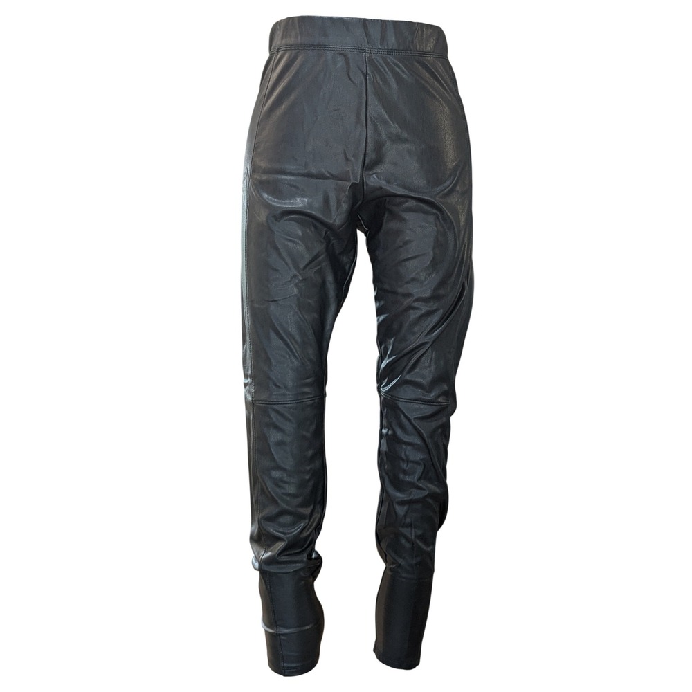 Express Womens Black Faux Leather Leggings High Waisted Pull On Pants Size S/P